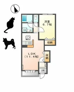 ピソ・フロール【1階】の間取り