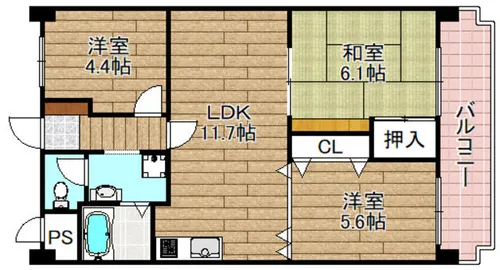 野田マンションⅢ【2階】の間取り