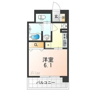 プレサンス京都室町通 紫水【2階】の間取り