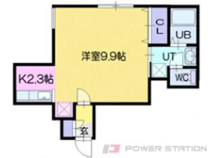 スタジオフラン【2階】の間取り