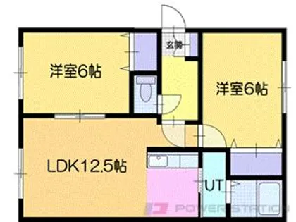 グリーンコート長都【1階】の間取り