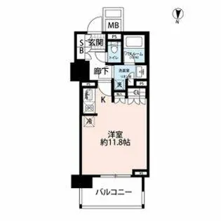 オープンレジデンシアTHE MID FORT【13階】の間取り