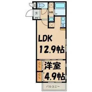 MOVE若宮【1階】の間取り