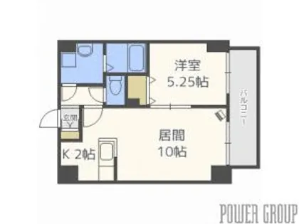 アヴェニュ近美前【5階】の間取り