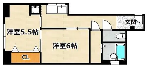 サンビルダー湊川【4階】の間取り