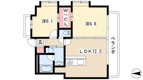 アーデン泉プレミア【501号室】の間取り