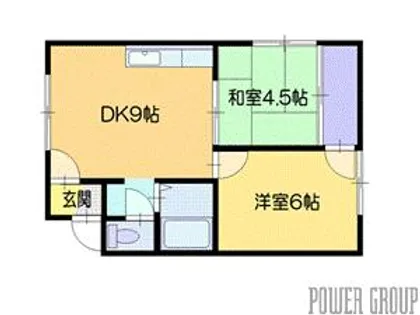 スカイハイム【1階】の間取り