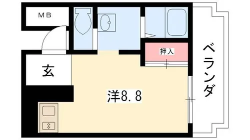 シェルコート則武【1階】の間取り