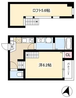 アップハウス【201号室】の間取り