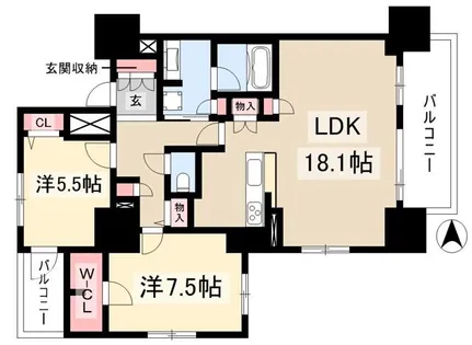 プレサンスロジェ丸の内テラス【12階】の間取り