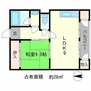 ヴィラ岡崎【4階】の間取り