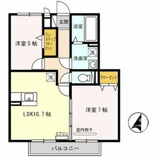 セジュール稲田本町【2階】の間取り