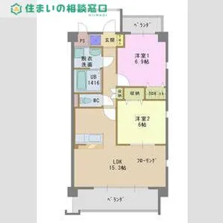 愛知県西尾市一色町一色前新田【マンション】の間取り