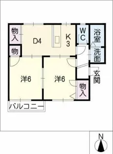 フレグランスヤナギ【2階】の間取り