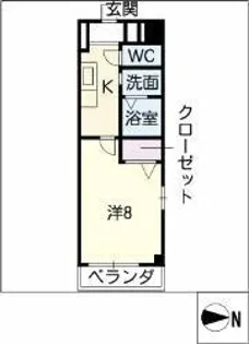 S-FORT上社【0801号室】の間取り
