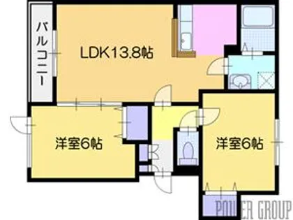 ローズクオーツ【2階】の間取り