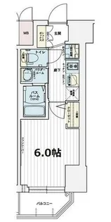 エステムコート新神戸2駅前山手【8階】の間取り