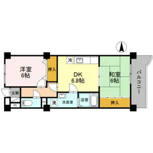 グランディール東山【4階】の間取り
