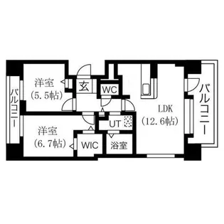 ドミ山鼻八条 A棟【3階】の間取り