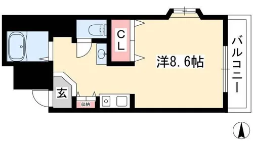 ノーブルハウス吉田【405号室】の間取り