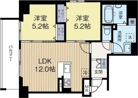 福岡県福岡市中央区薬院2丁目【マンション】の間取り