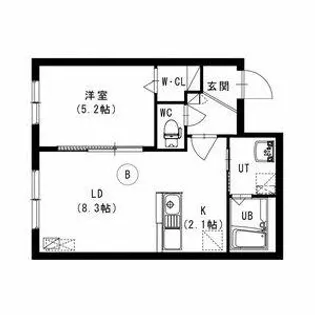 ル・ファール山鼻19条【202号室】の間取り