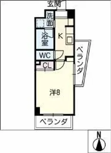 シティライフ社が丘【0107号室】の間取り