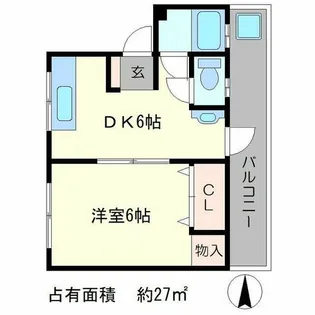 第二吉与門ハイツ【2階】の間取り
