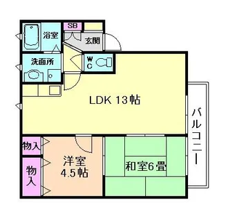 アムールハイツ【2階】の間取り