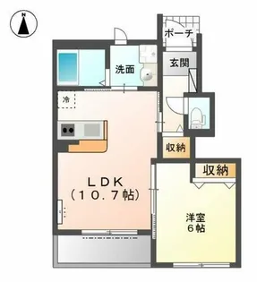 ジョン・ベール【1階】の間取り