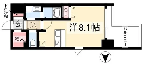 プレサンス錦プレミアム【0507号室】の間取り