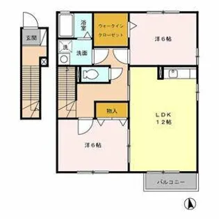 メルシー寿・幸 C・D D【2階】の間取り