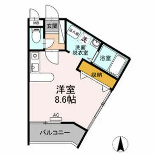 ロッヂングスオーク【3階】の間取り