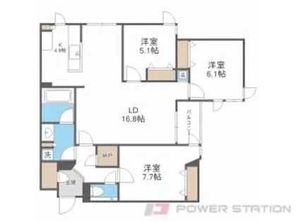 Belgrade Maruyama【2階】の間取り