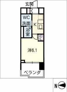 Live Casa堀田【0403号室】の間取り