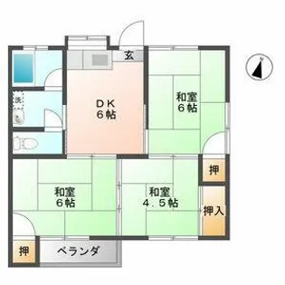 賀茂コーポ【A号室】の間取り