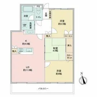 スクエア名古屋港【4階】の間取り