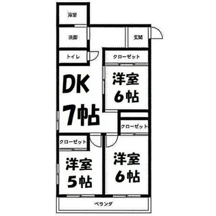 第3フクマルビル【6階】の間取り