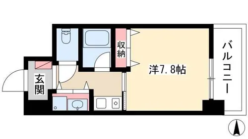 AXIS桜通内山【13階】の間取り