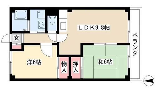 ガーデンハイツⅡ【101号室】の間取り