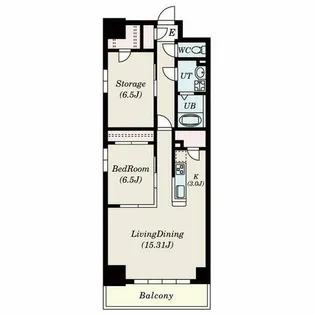 S-FORT鶴舞arts【1401号室】の間取り