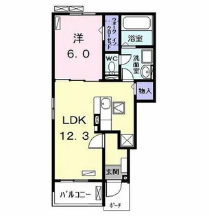 ルナパークA【1階】の間取り