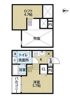 Casea【2階】の間取り