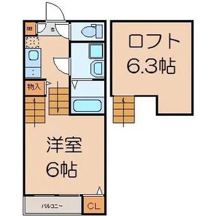 HUMMING LIFE栄生【1階】の間取り