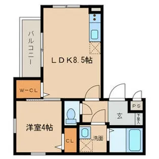 LeoAries【1階】の間取り