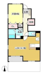エレガント上青山【1階】の間取り