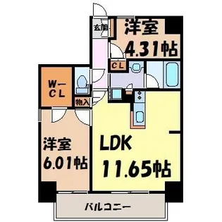 Kamiya Bldg東桜【8階】の間取り