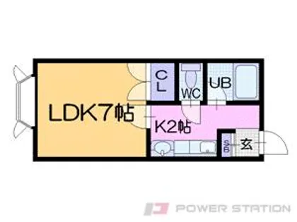 プレジオ松ヶ枝【3階】の間取り