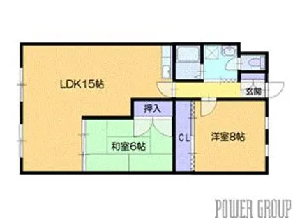 クリスタルヒルズ【1階】の間取り