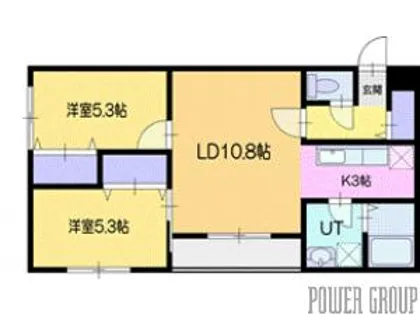 Three R 千歳(スリーアール)【1階】の間取り